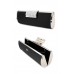 Evening Bag - Hard Case w/ Clear Acrylic Stones  Accent Flap Closure - Black - BG-M1023SL-BK